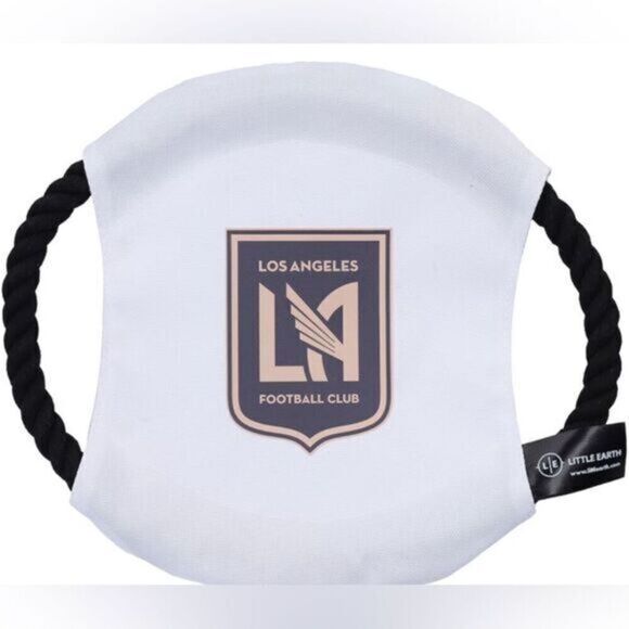 NWT Little Earth White Los Angeles Football Clup Pet Toy Flying Disc - Picture 1 of 4